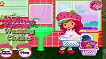 Strawberry Shortcake Washing Clothes & Hello Kitty Laundry Day Compilation Game