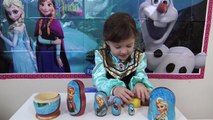 Disney FROZEN ELSA ANNA In Real Life Nesting Matryoshka Dolls Stacking Cups ToyCollectorDisney