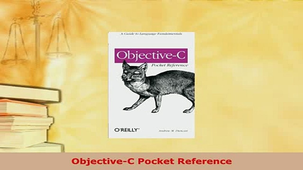 Download  ObjectiveC Pocket Reference  Read Online