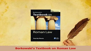 Download  Borkowskis Textbook on Roman Law Ebook Free