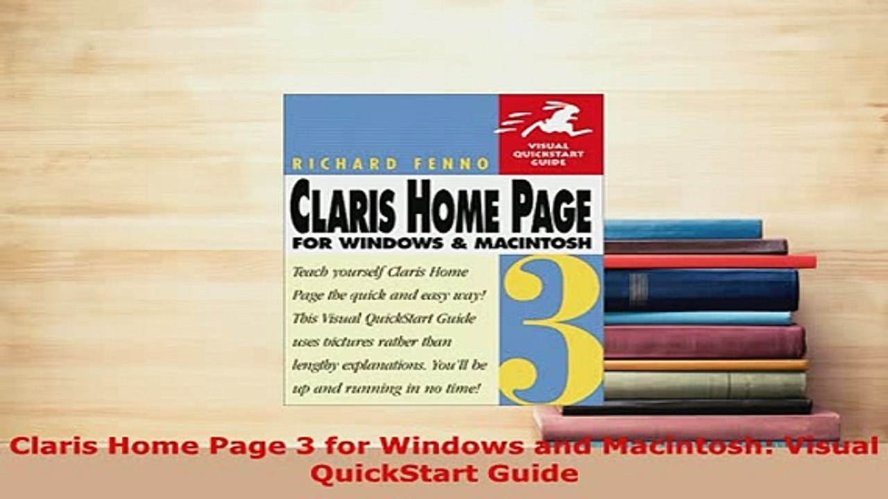 PDF  Claris Home Page 3 for Windows and Macintosh Visual QuickStart Guide  EBook
