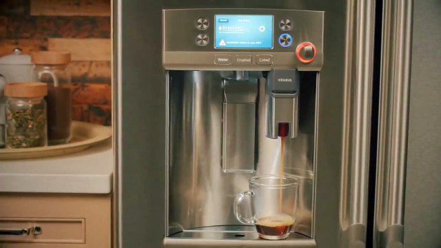 Keurig K-Cup Brewing System - First Refrigerator With Built In Brewing System