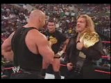 goldberg confronts triple h