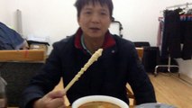 Eating noodle with chopsticks but somethings wrong