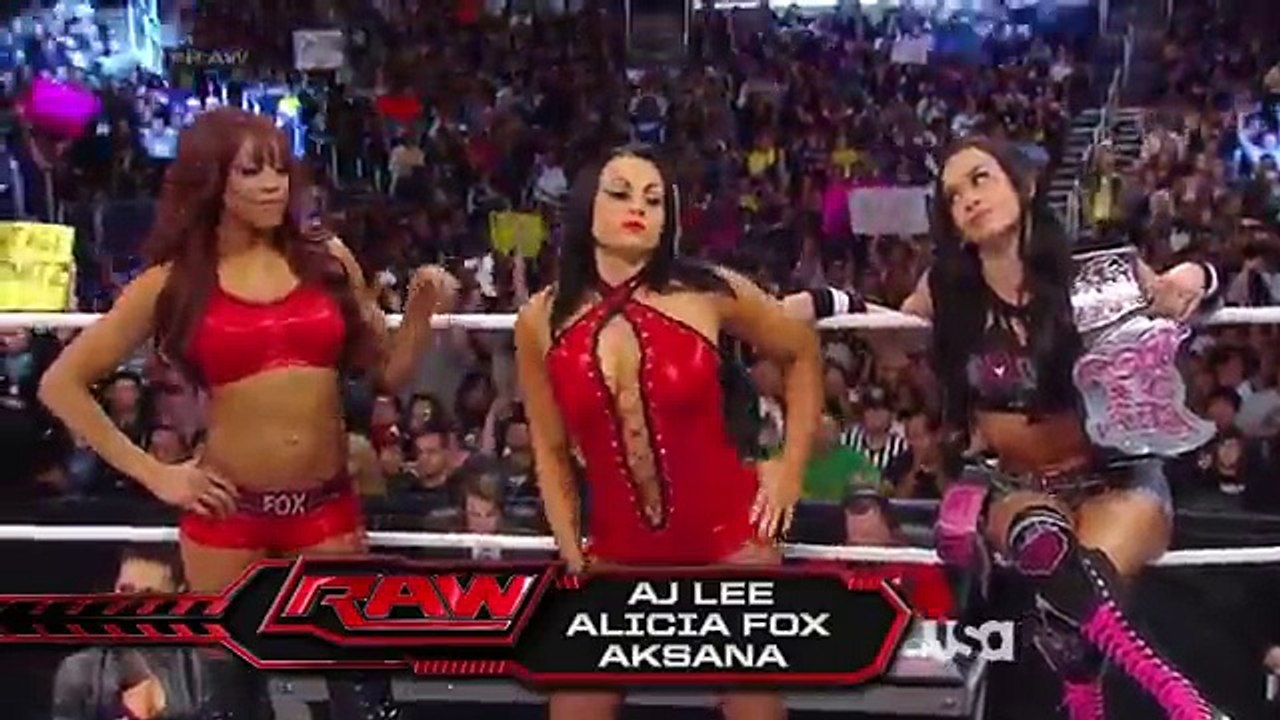 The Bella Twins And Cameron W Eva Marie Vs Aj Lee Aksana And Alicia Fox W Tamina Snuka