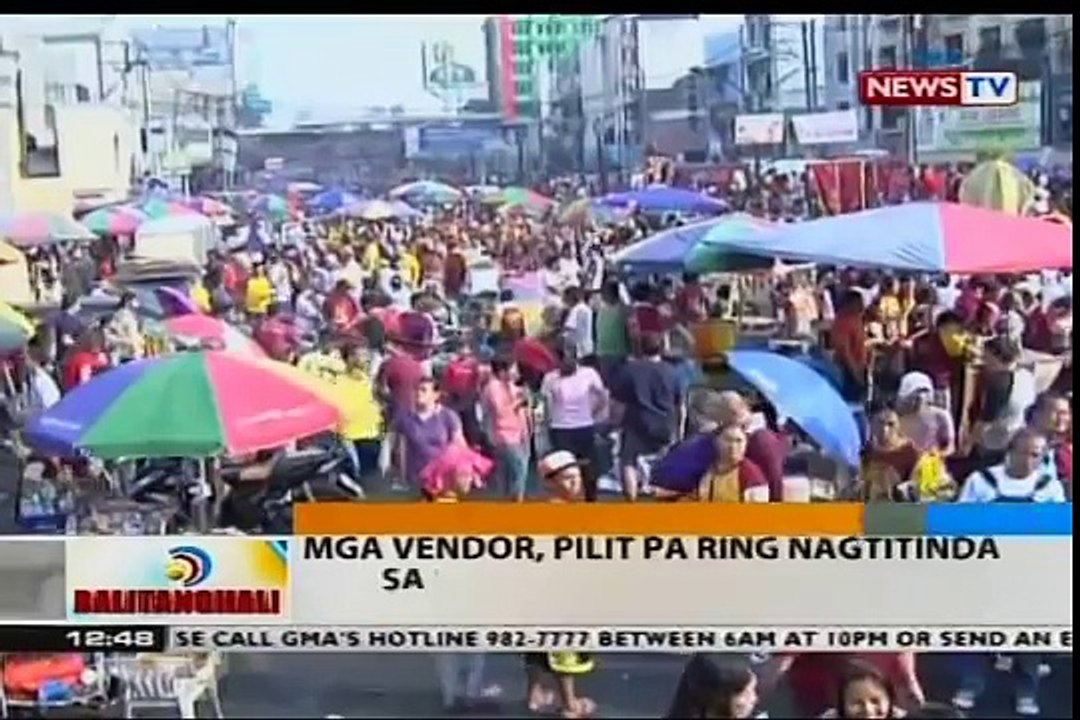 BT: Mga vendeur, pilit pa anneau nagtitinda sa paligid ng Église de Quiapo kahit ipinagbabawal