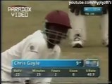 What happened to Chris Gayle when he faced Wasim Akram for the first time?