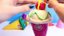 Christmas Peppa Pig Ice Cream Parlor Building Toys Play Doh Rainbow Ice Cream DIY Heladería Part 7
