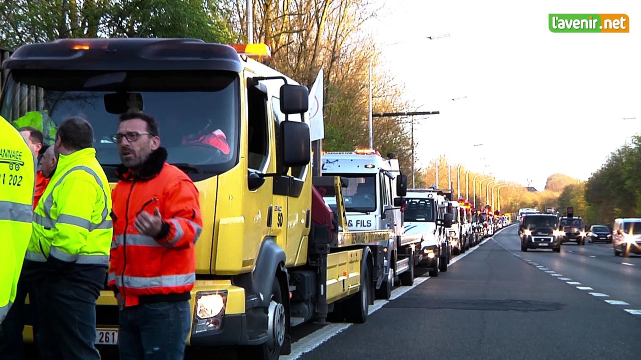 L'Avenir - Manifestation des dépanneurs contre la taxe kilométrique (2)