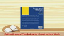 Download  Estimating and Tendering for Construction Work Ebook Online