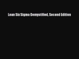 [PDF] Lean Six Sigma Demystified Second Edition [Download] Full Ebook