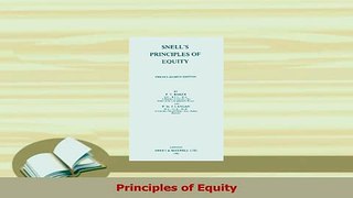 Read  Principles of Equity Ebook Free