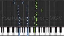 [Naruto Shippuden Opening 17] Wind - Yamazaru (Synthesia Piano Tutorial) [w/ MIDI   Sheets DL]