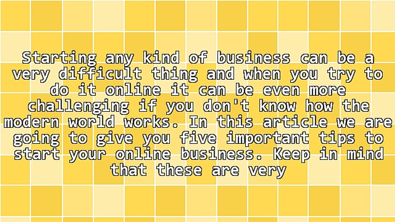 5 Tips To Starting Online Business