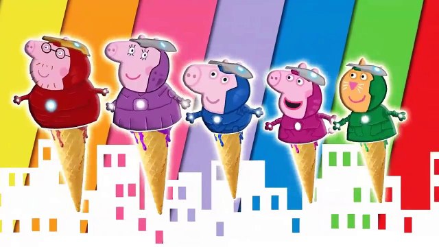 Peppa Pig Ice Cream Iron Man Finger Family \ Nursery Rhymes Lyrics