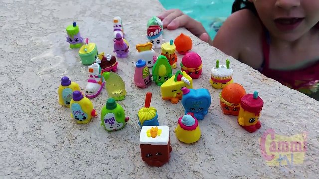 Diving for Shopkins in the Pool Kid Girl Swimming Playing Underwater Pool Fun