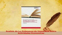 Read  Analisis de La Ordenanza de Impuestos Sobre Actividades Economicas PDF Online