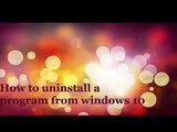 Uninstall an Apps from windows  PC