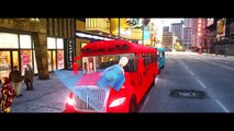 Wheels On The Bus Go Round And Round Hulk Spiderman Frozen Kids Songs | Nursery Rhymes for Children