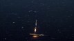 El increíble aterrizaje vertical de cohete en el mar