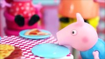 Pig George e Peppa Pig Comem Muita Pizza e Ficam com Dor de Barriga! Completo em Portugues