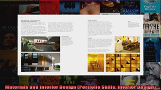 Read  Materials and Interior Design Portfolio Skills Interior Design  Full EBook