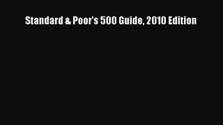 [Read book] Standard & Poor's 500 Guide 2010 Edition [Download] Full Ebook