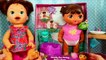 Baby Alive & Dora The Explorer Potty Training! Dora & Friends Toilet Doll & Baby Alive Gross Poop