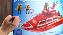 PLAYMOBIL Feuerwehr - Feuerlöschboot mit Pumpe - Spielzeug ausgepackt & angespielt - Pandido TV