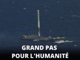 Atterissage spectaculaire d'une fusée en pleine mer