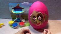 SKYE Paw Patrol Play Doh Surprise Egg Rescue Squad Marshall Chase Rubble Everest Adventure Bay