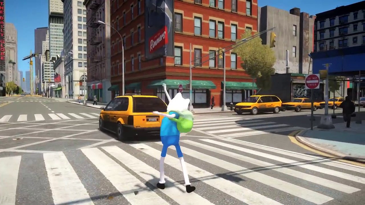 FINN (ADVANTURE TIME) VS RED ANGRY BIRD - EPIC BATTLE (GTA IV)