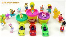 Play Doh Kinder Surprise Eggs Peppa Pig Toys Egg Surprise MLP, Donald Duck Cars Stop Motion Racing