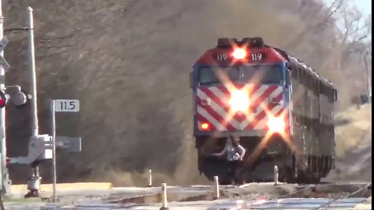 Locura viral: cruza las vías justo por delante del tren