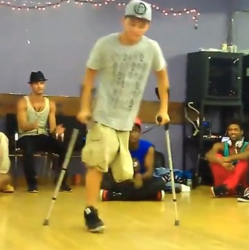 Breakdancing on crutches
