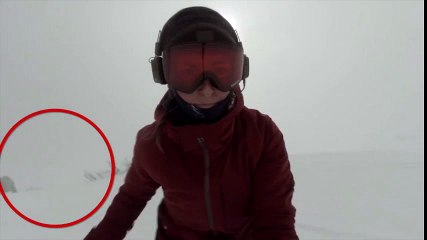 Hace snowboard y escapa de ataque de oso sin darse cuenta