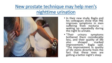 New prostate technique may help men's nighttime urination
