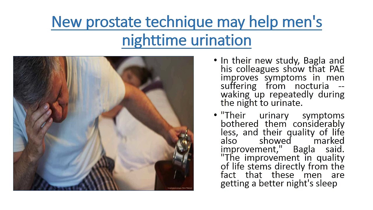 New prostate technique may help men's nighttime urination