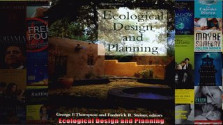 Read  Ecological Design and Planning  Full EBook