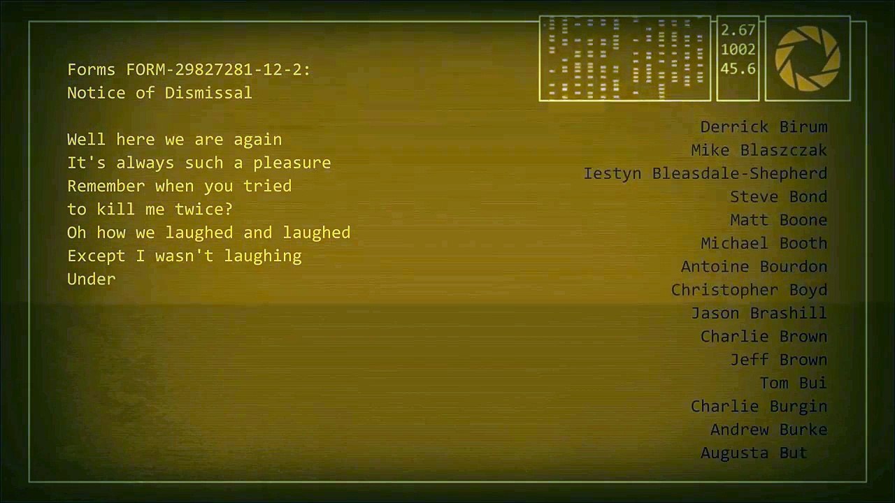 Portal 2 - GLaDOS' Song