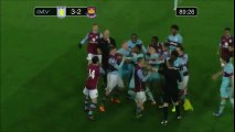 Aston Villa U21 vs West Ham U21 3-2   two anti - sports became foul and after FIGHT 11-04-2016 HD