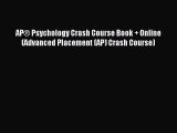 Download AP® Psychology Crash Course Book   Online (Advanced Placement (AP) Crash Course) PDF