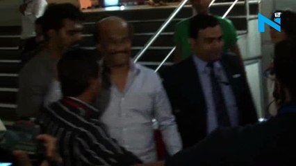 Rajinikanth receives  Padma Vibhushan, wife accompanies