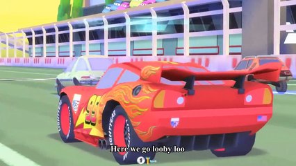 Cars Songs For Kids ♪ Looby Loo ♪ BATTLE RACE Jeff Gorvette