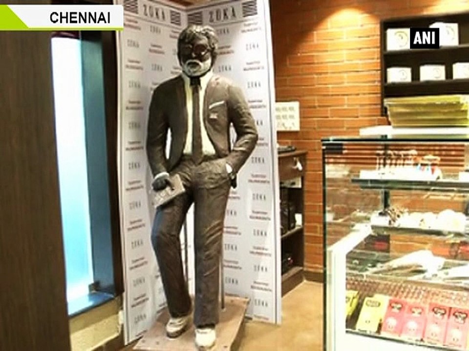 Chennai cafe makes life size chocolate statue of superstar Rajinikanth