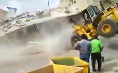 Front End Loader Demolition Fail