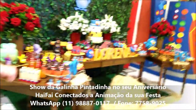 Festa e animação no seu aniversário Contrate Hai Fai Personagem Galinha Pintadinha