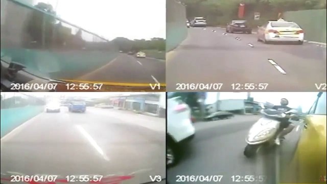 Road rage raté : ce gars en scooter etait un peu trop énervé... Et c'est le drame