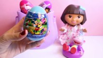 Dora's Backpack Surprise Eggs Dora The Explorer Peppa Pig Mickey Mouse Huevos Sorpresa Part 1