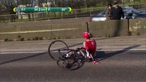 Kuurne Brussel Kuurne 2016 Stig Broeckx hit by a motor bike